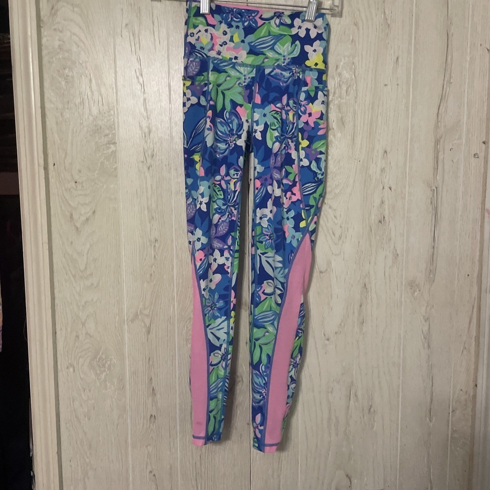 Lilly Pulitzer Weekender  Luxtetic Leggings Social Sunset Size XXS